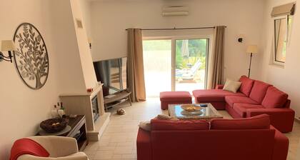 Large detached three bedroom villa with heated infinity pool and BBQ area.