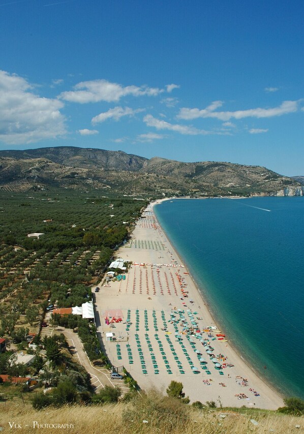 Playa en los alrededores y camastros