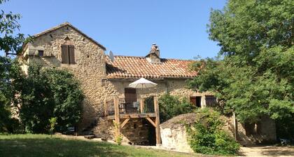 Lovely, rustic farmhouse with stunning views, salt water pool and tennis court.