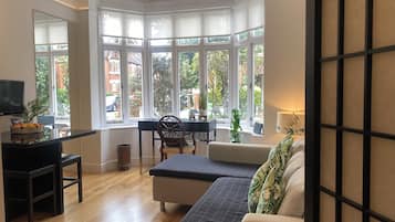 TV, DVD player, books