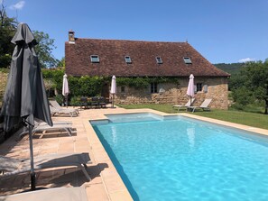 Outdoor pool, a heated pool