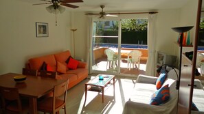 Lounge and Patio overlooking the pool