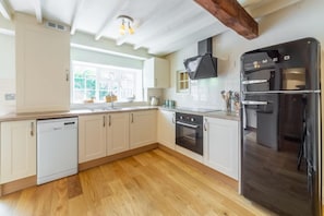 Microwave, dishwasher, high chair