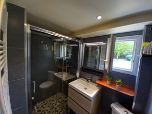 Shower, hair dryer