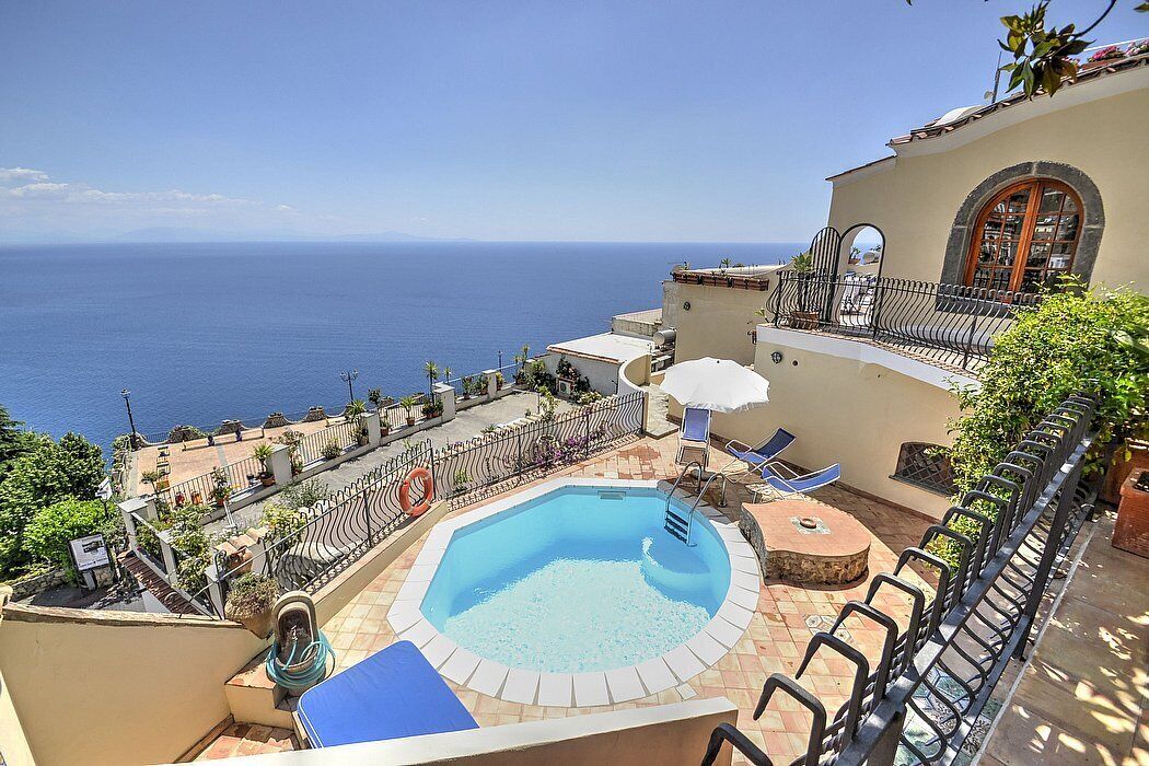 Villa Elvira: A splendid and luminous three-story villa built sheer above the sea, with Free WI-FI.