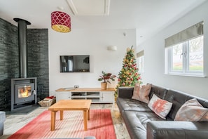 Smart TV, fireplace