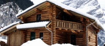 Pralognan La Vanoise:ピチョーネ、スカンジナビア様式のログキャビン