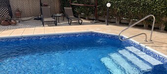 Villa Lesbos is a lovely spacious 2 bedroom villa with a private pool near Beach