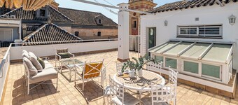 Luxury House in Seville Centre Opposite Historical Buildings. Ample Roof Terrace
