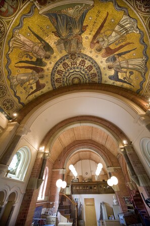 Interior - Ancient and modern stylishly combine in this beautiful Church in Snowdonia (Betws y coed)