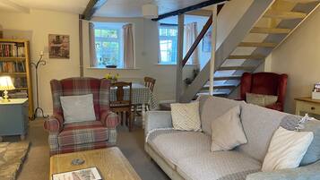 Smart TV, fireplace, DVD player, ping pong