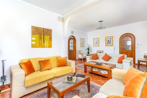 Una Smart TV, una chimenea, un reproductor de DVD