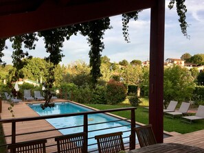 A heated pool
