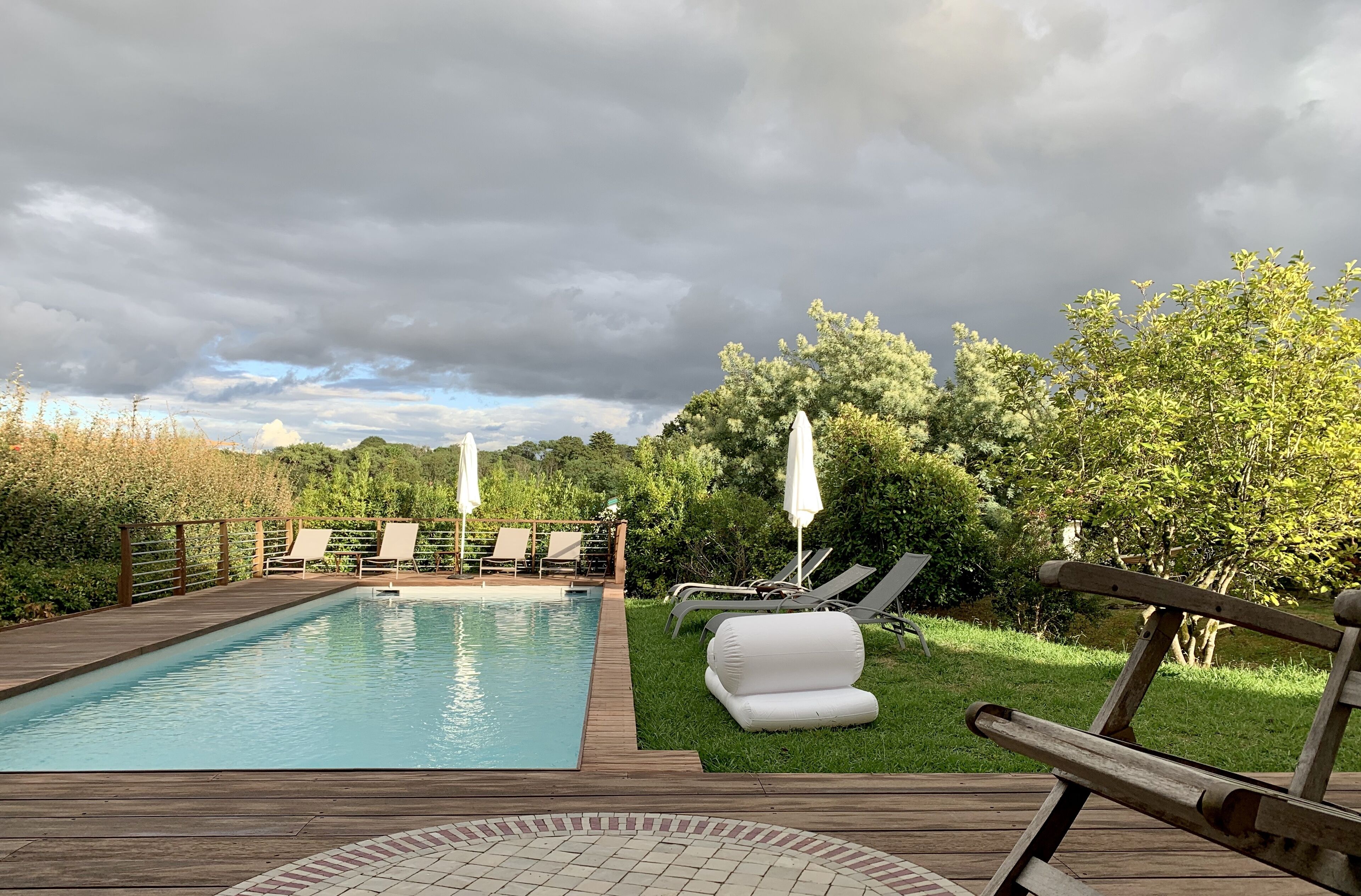 A heated pool