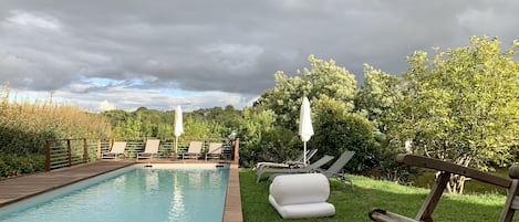A heated pool
