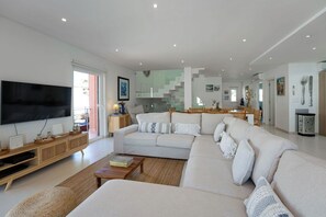 Smart TV, DVD player, books, stereo