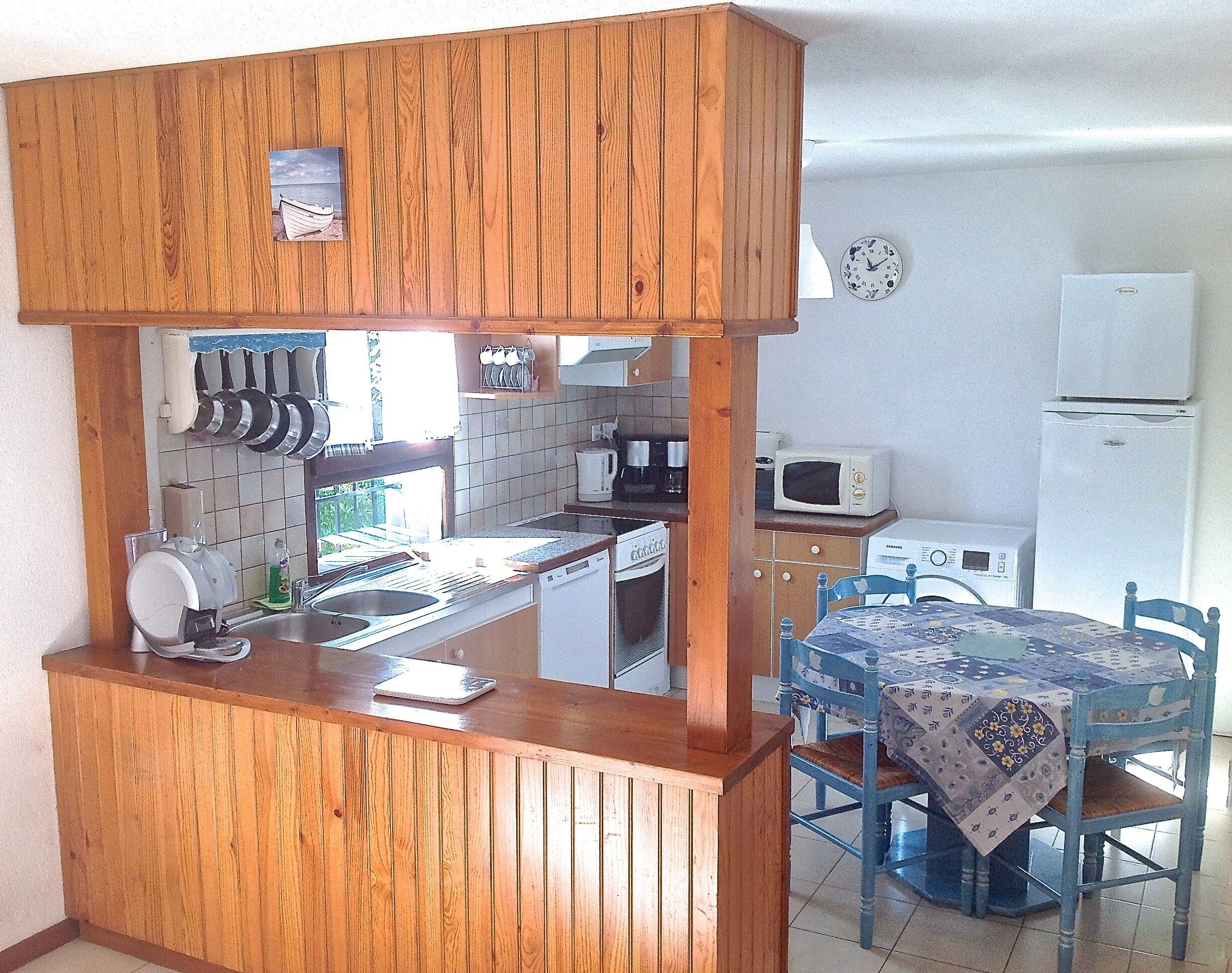 A mountain house is located on the banks of a river *** 