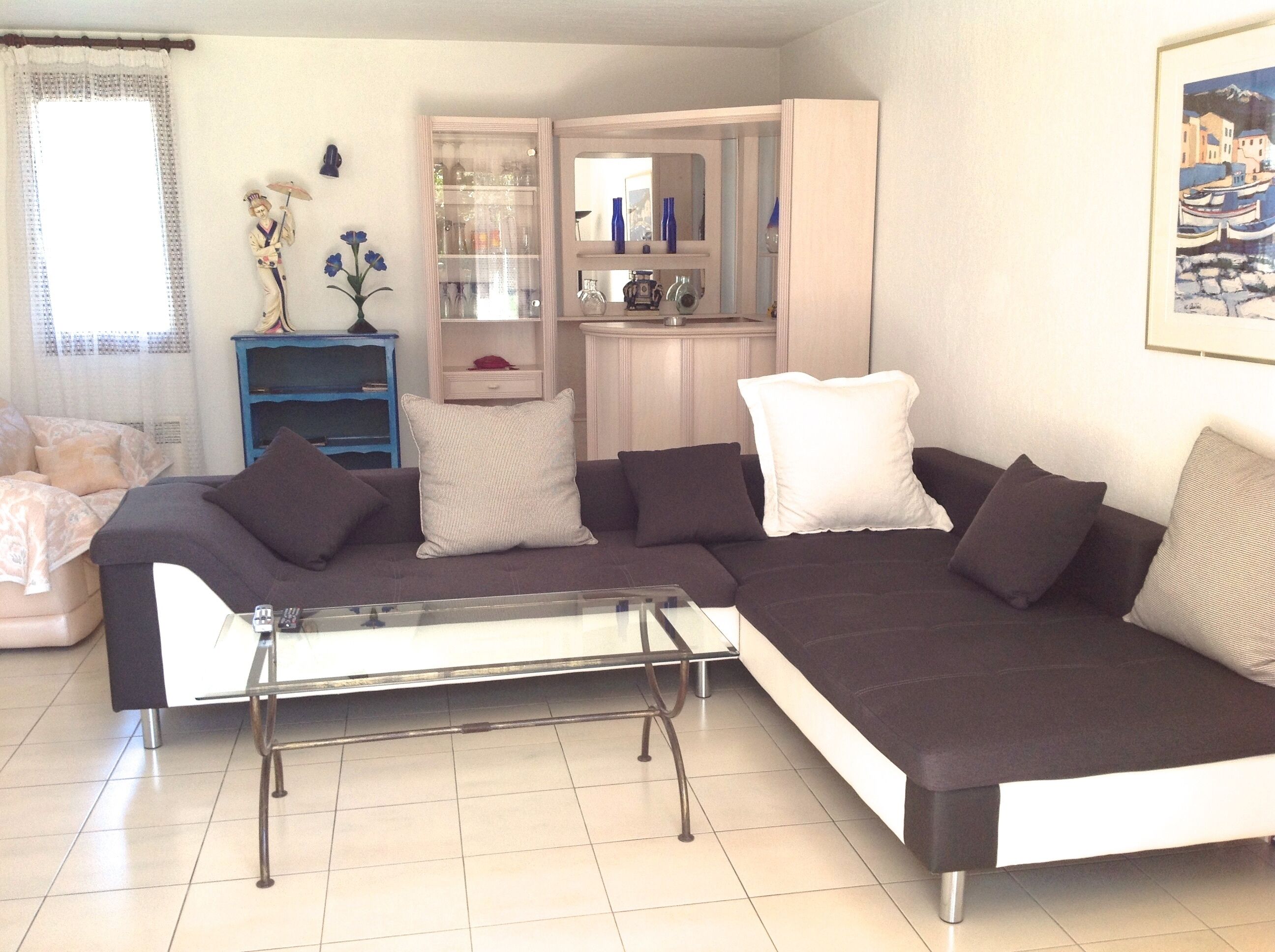 A mountain house is located on the banks of a river *** 