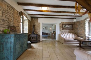 TV, fireplace, books, stereo - Villa Postaja (Cervari)