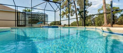 Outdoor pool, a heated pool