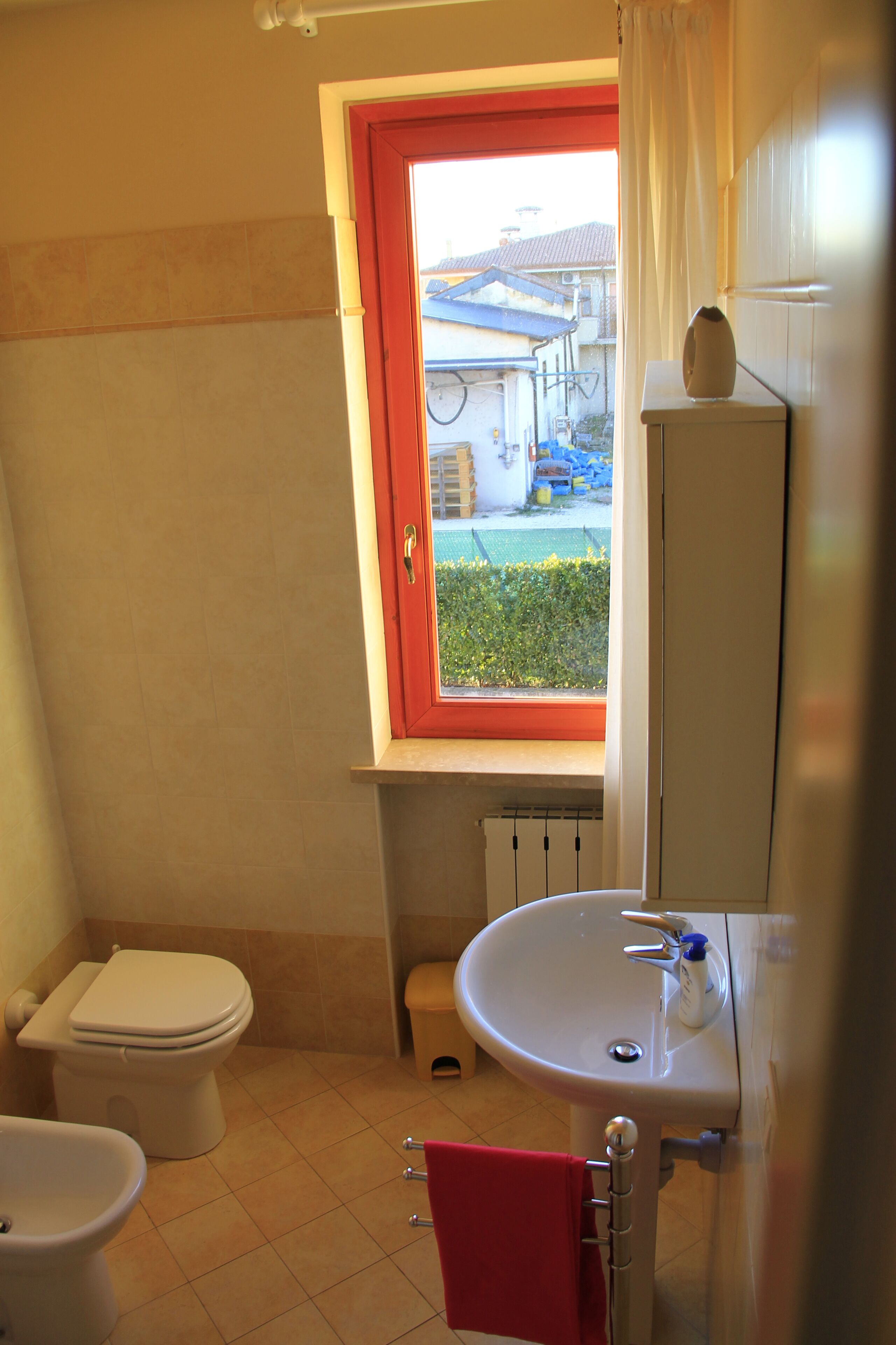 Shower, hair dryer, bidet, soap