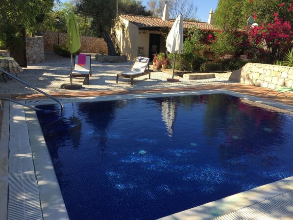 Outdoor pool - FABULOUS DESIGNER VILLA, OWN POOL AND GARDENS, AMAZING VIEWS OVER TAVIRA TO SEA (Tavira)