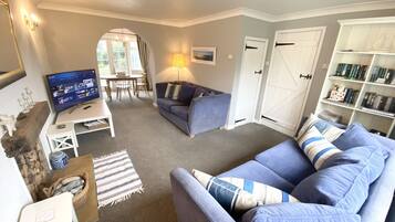 TV connectée, lecteur de DVD, livres