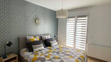 3 chambres, fer et planche Ă repasser, Wi-Fi gratuit, draps fournis