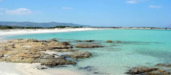 Just 500 meters from the white beach and transparent sea overlooking Tavolara