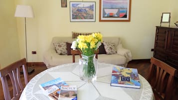 Fernseher, Bücher, Arbeitsbereiche
