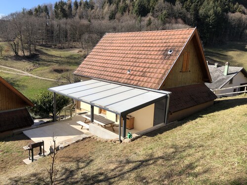 detached chalet overlooking the valley