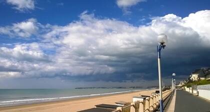 Traditional Normandy Stone made country house at seaside
