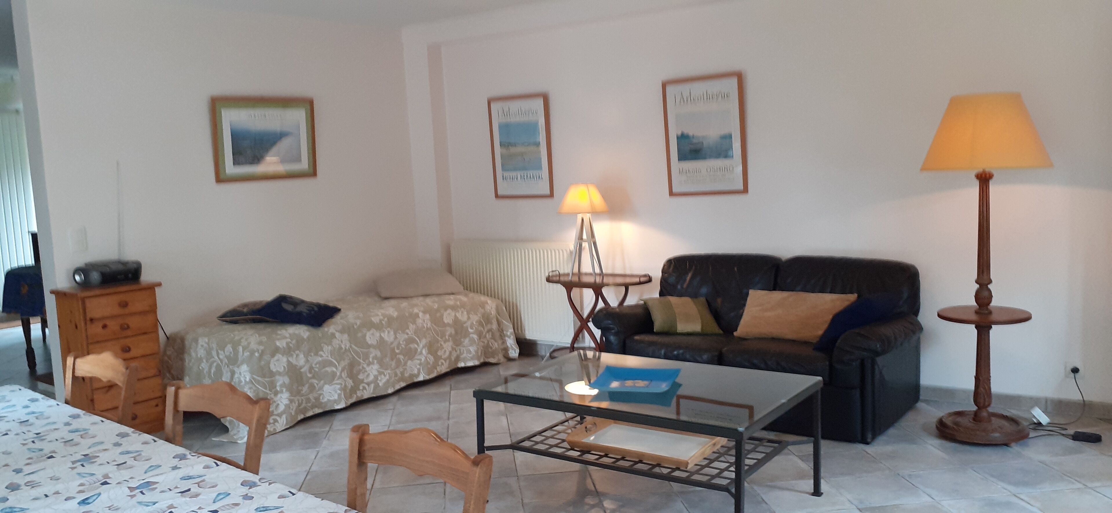 TV, DVD player, ping pong, books