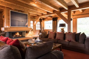 TV, fireplace, DVD player - Chalet Conca (Saint-Gervais-les-Bains)