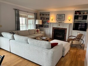 TV connectée, cheminée, jeux vidéo, lecteur de DVD