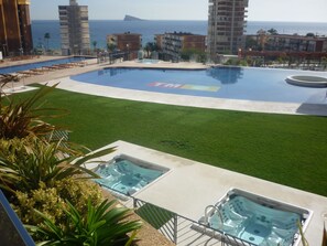 Outdoor pool, a heated pool