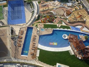 Piscine extérieure, piscine chauffée