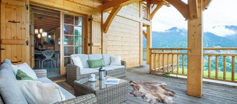Bildet perfekt hytte med fantastisk utsikt. Ligger i nærheten av Morzine.