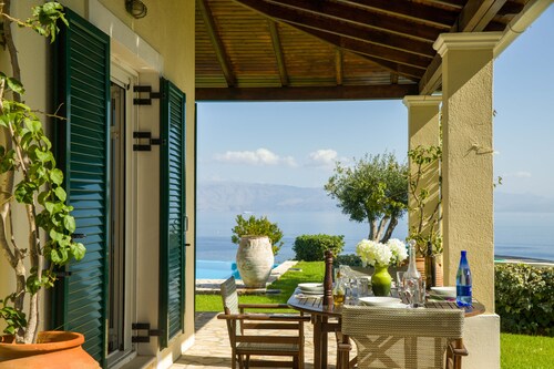 Villa Pelagos undoubtedly has one of the best views in Corfu.