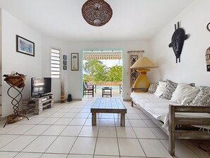 TV, DVD player, books