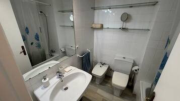 Ensemble douche/baignoire, sĂšche-cheveux, bidet, serviettes fournies