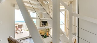 Large villa on front line beach with superb view , large enclosed garden    