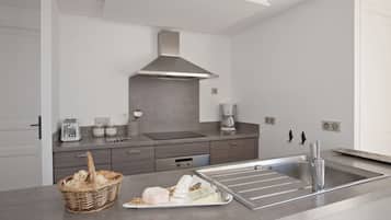 Refrigerador, horno, parrilla de estufa y lavavajillas