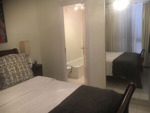 2 bedrooms, in-room safe, iron/ironing board, WiFi