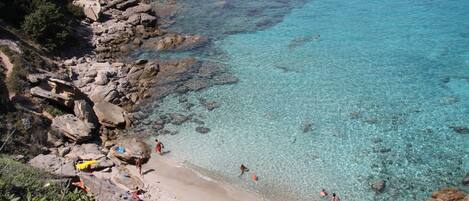 Beach nearby, sun-loungers