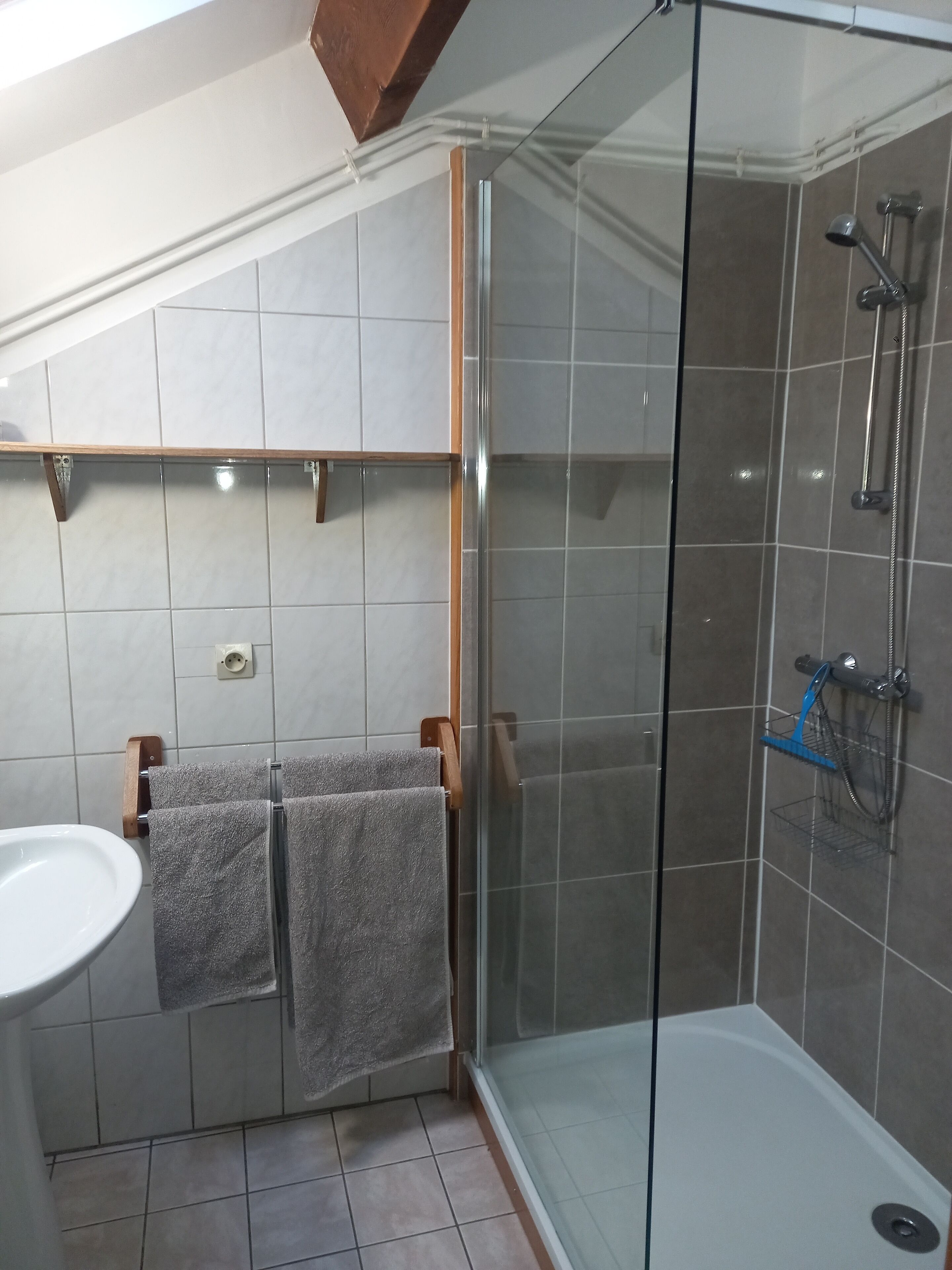 Shower, towels