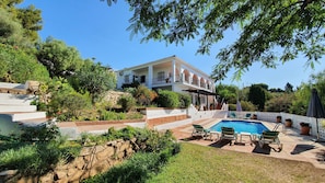 Outdoor pool, a heated pool