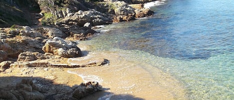 Vlak bij het strand