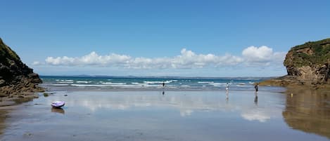 Vlak bij het strand