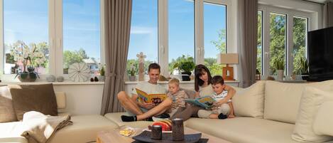 Älytelevisio, kirjoja, videokirjasto, stereot